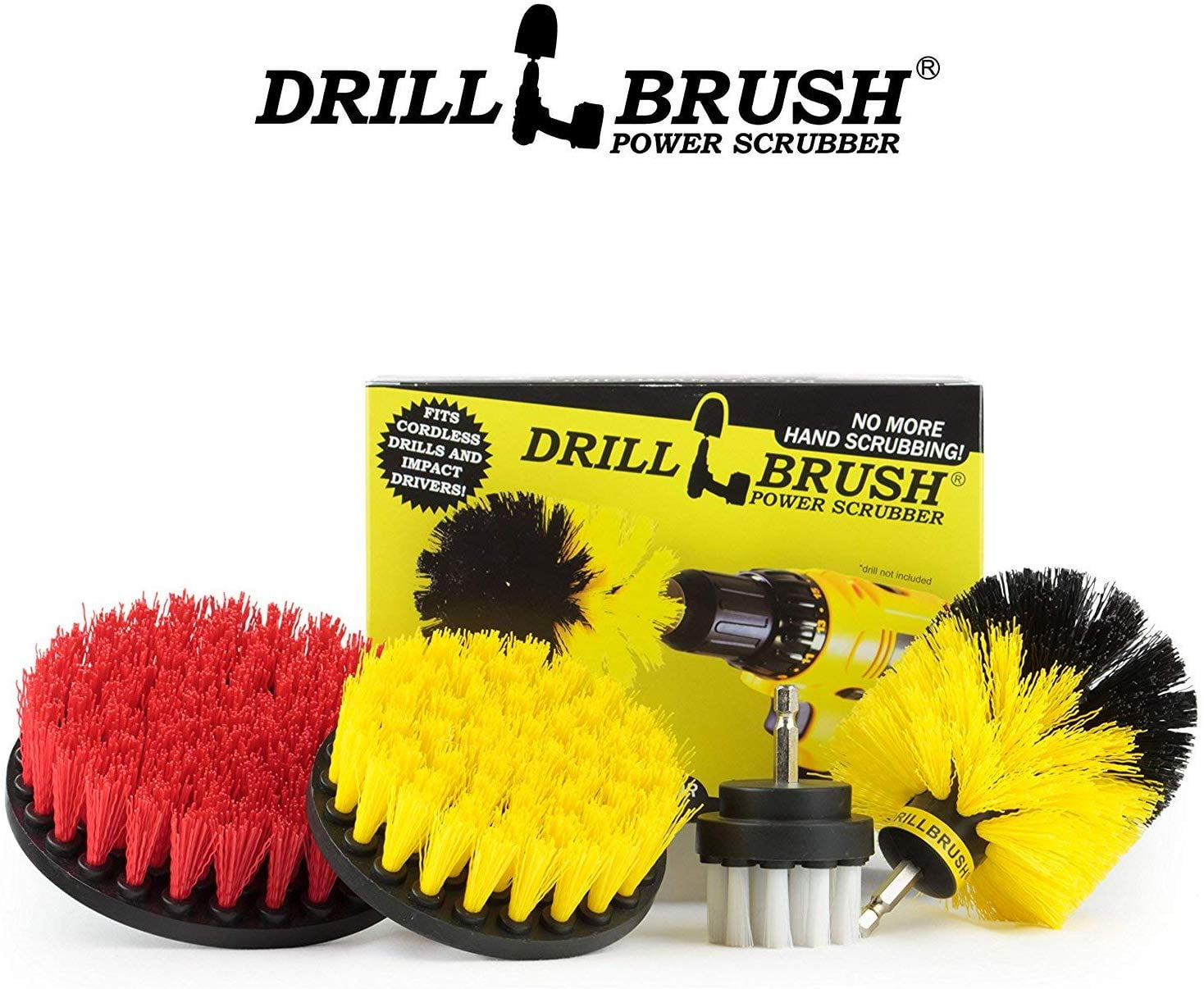 1025315 5 in. Soft & Medium Bristle Metal Handle Drill Brush Set, Multi Color