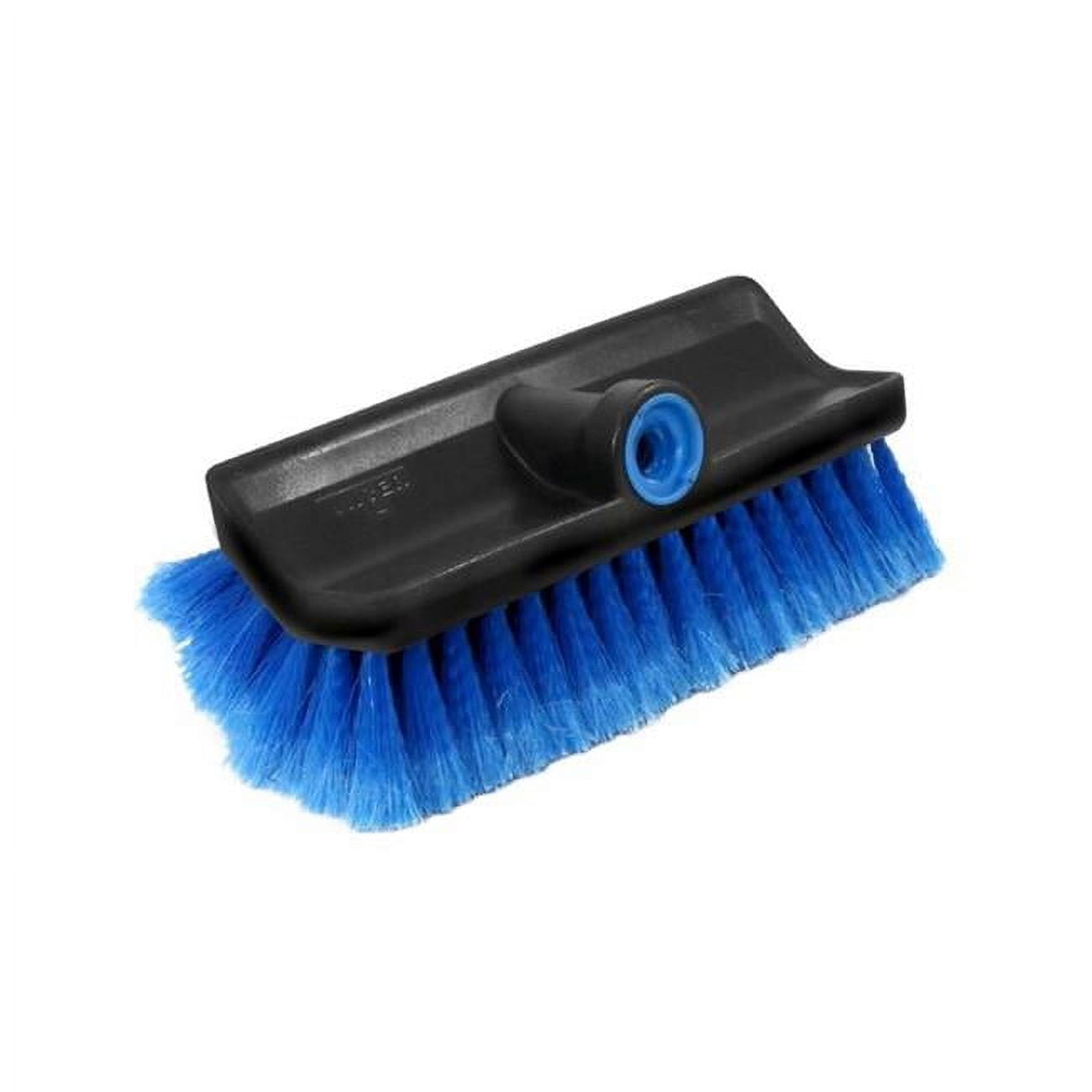 Unger 1025286 10 in. Soft Bristle Multi-Angle Wash Brush, Black & Blue