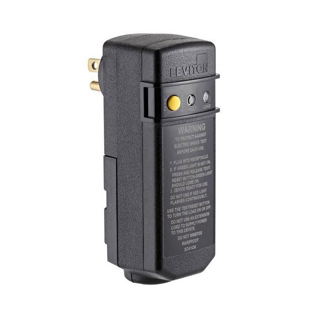 Commercial Thermoplastic GFCI Plug - 5-15R 3 Wire, Black