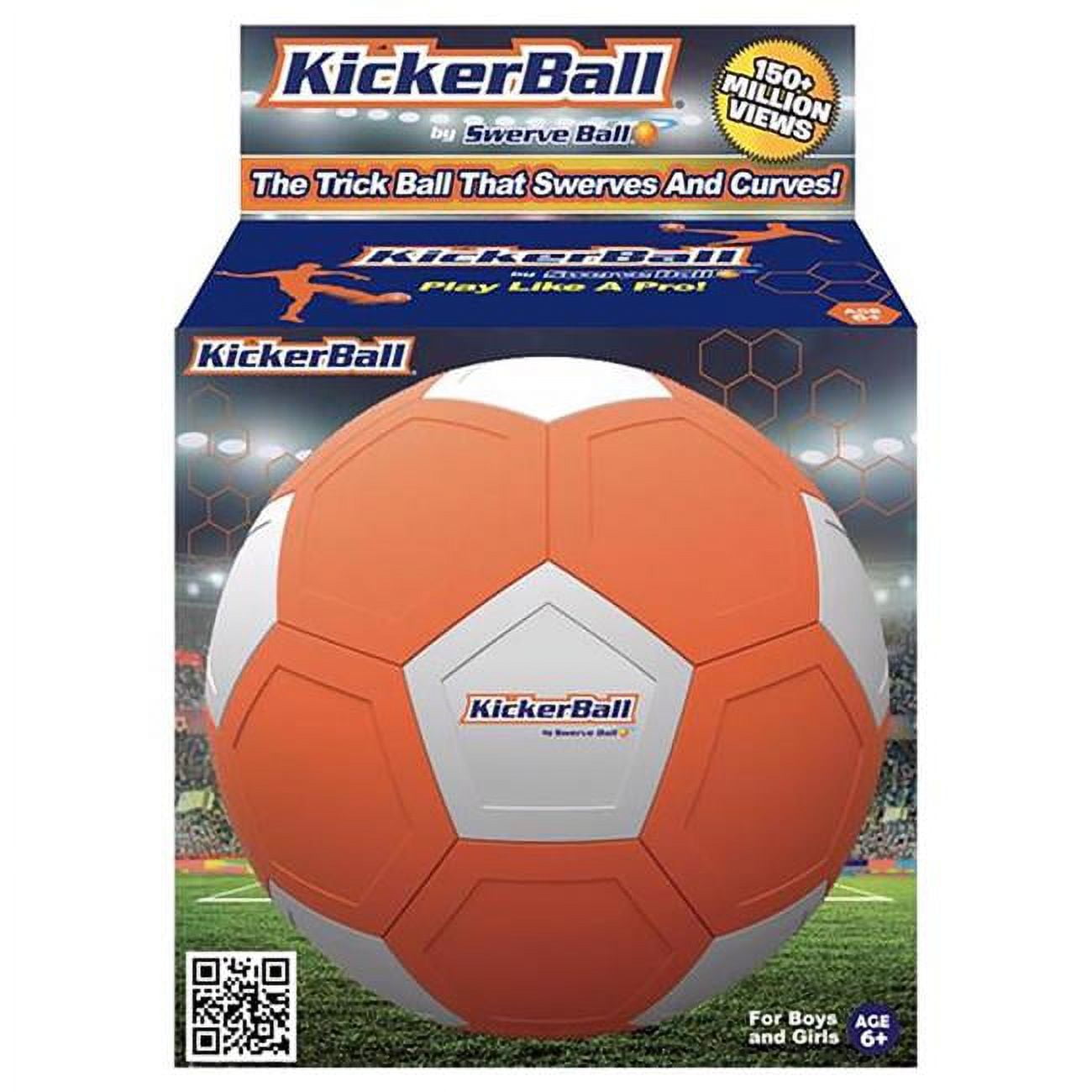 Picture of KickerBall 6024951 Swerve Sports Soccer Ball, Orange