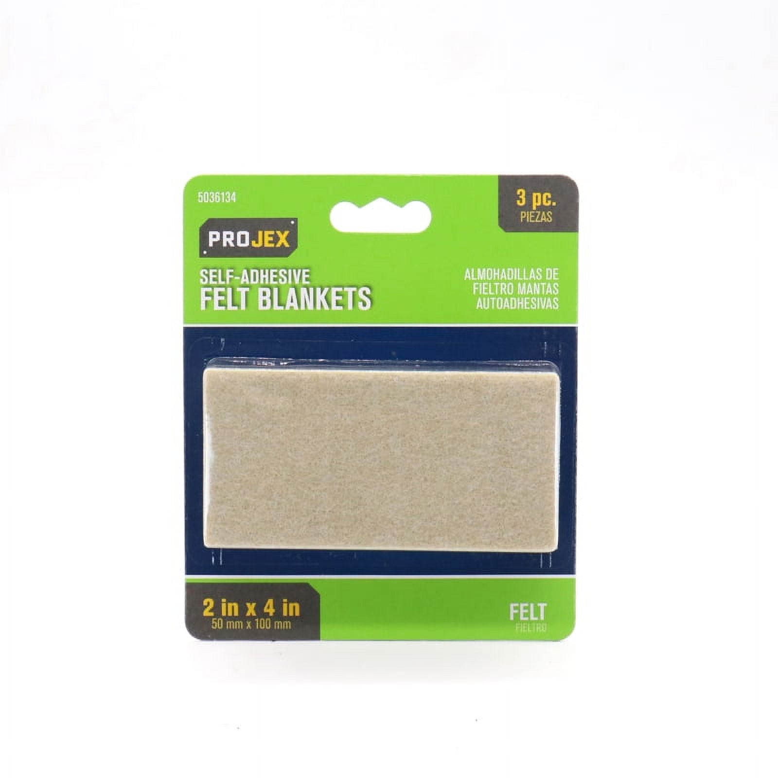 4.25 x 6 in. Felt Self Adhesive Blanket - Rectangle, Brown - Pack of 2