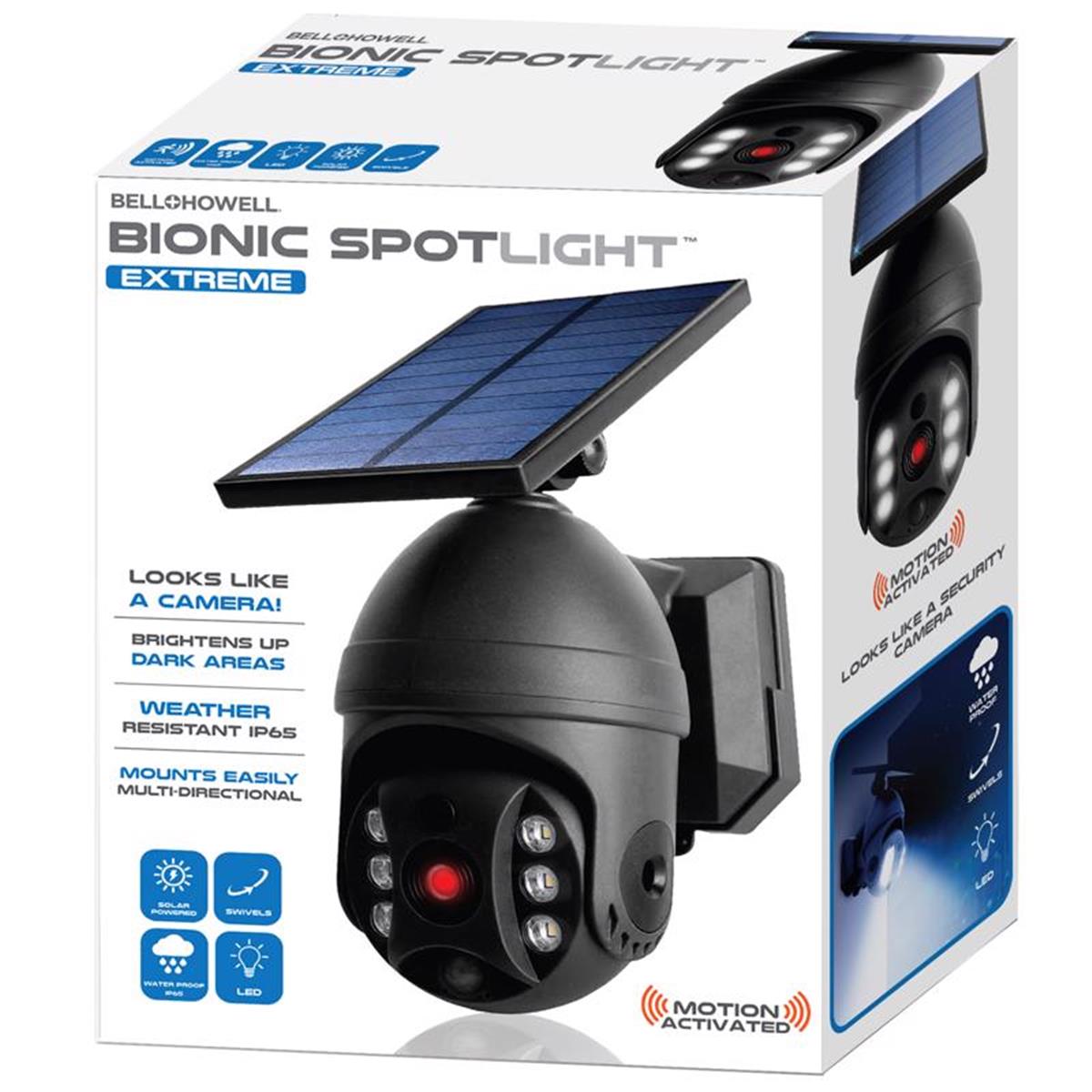 Picture of Bell & Howell 6038557 Bionic Motion-Sensing Solar Powered LED Spotlight&#44; Black