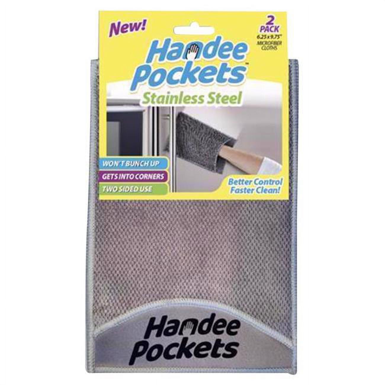 1025475 6.25 x 9.75 in. Microfiber Cleaning Cloth, Gray - 2 per Pack - Pack of 6