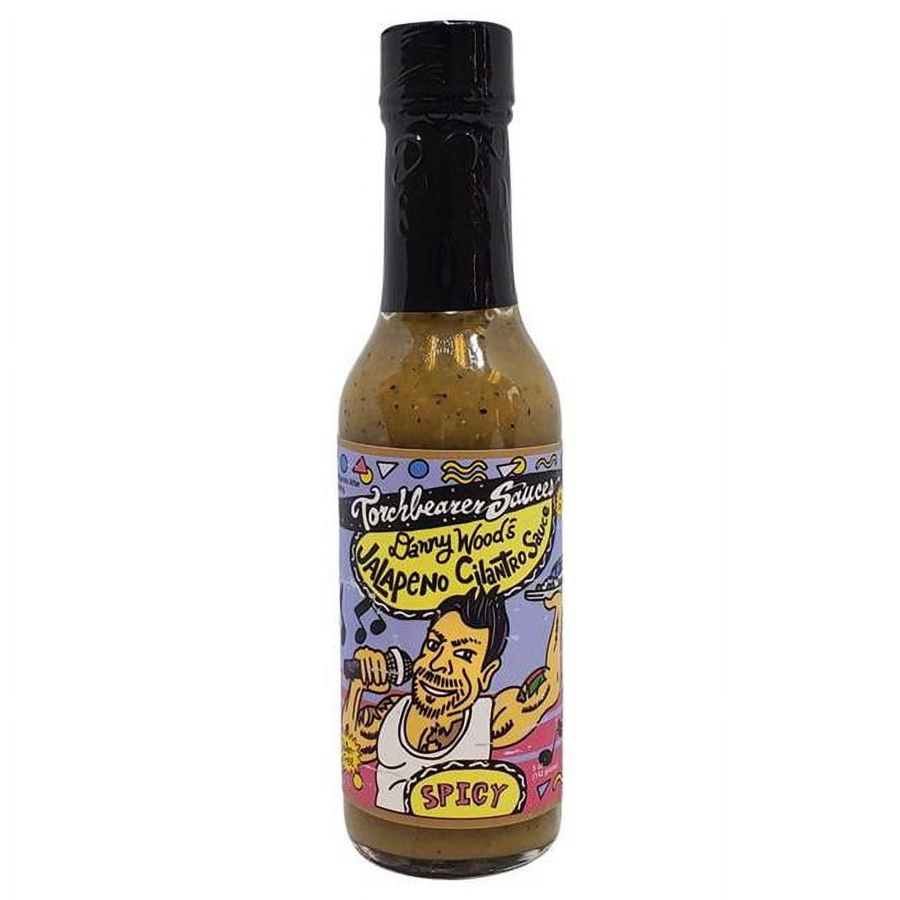 8084312 5 oz Danny Wood Jalapeno Cilantro Hot Sauce