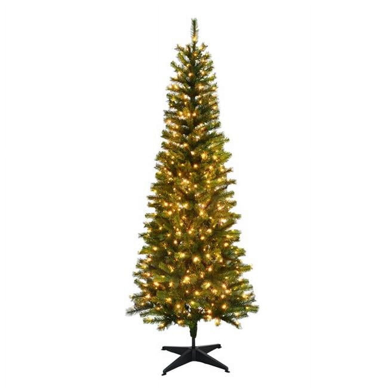 Picture of Celebrations 9080620 7 ft. Pencil LED Highland Green Spruce Christmas Tree&#44; Warm White - 250 Count