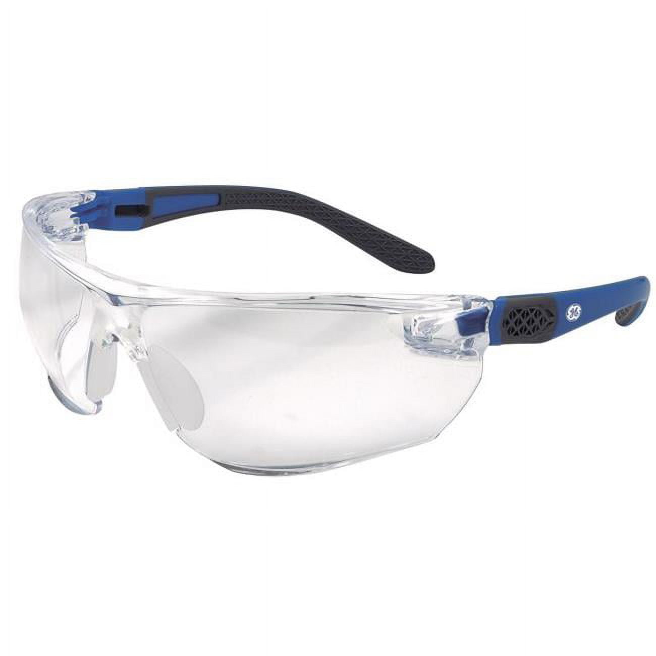 Picture of General Electric 2022415 02 Series Impact-Resistant Safety Glasses - Clear Lens Blue & Gray Frame