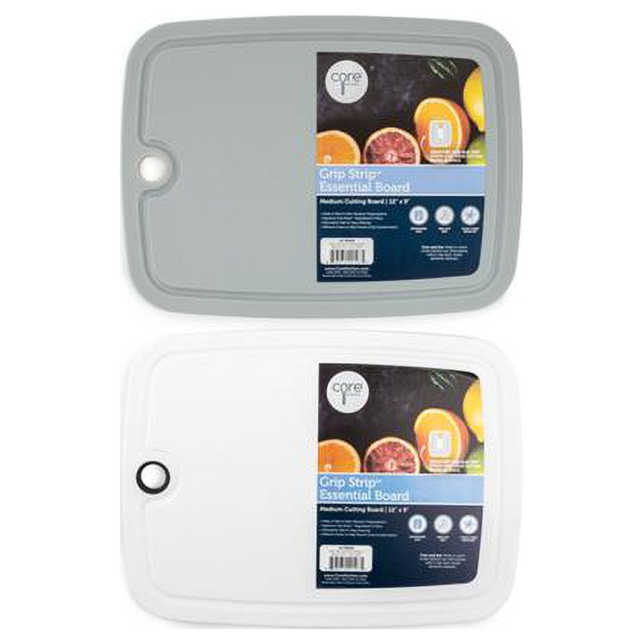 Picture of Core Kitchen 6027605 12 x 9 x 0.5 in. Grip Strip Polypropylene Cutting Board, Assorted - Medium
