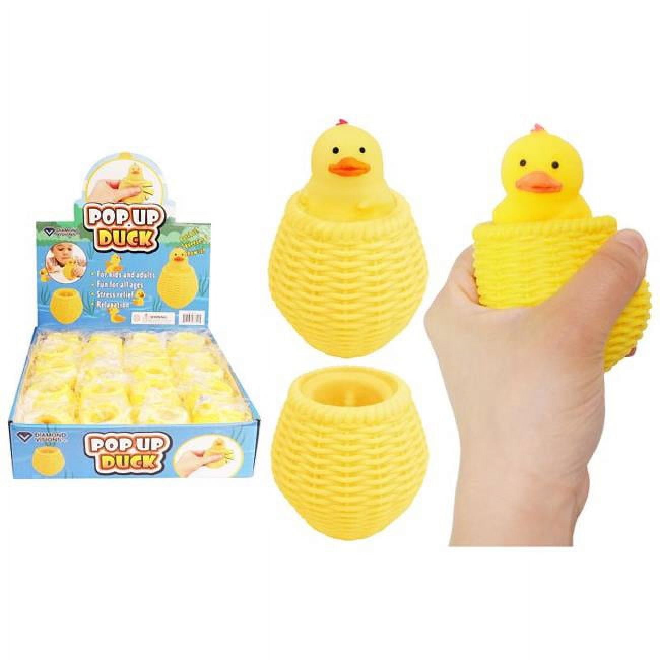 Picture of Diamond Visions 6038787 Pop-Up Silicone Squeeze Toy&#44; Yellow - Pack of 20