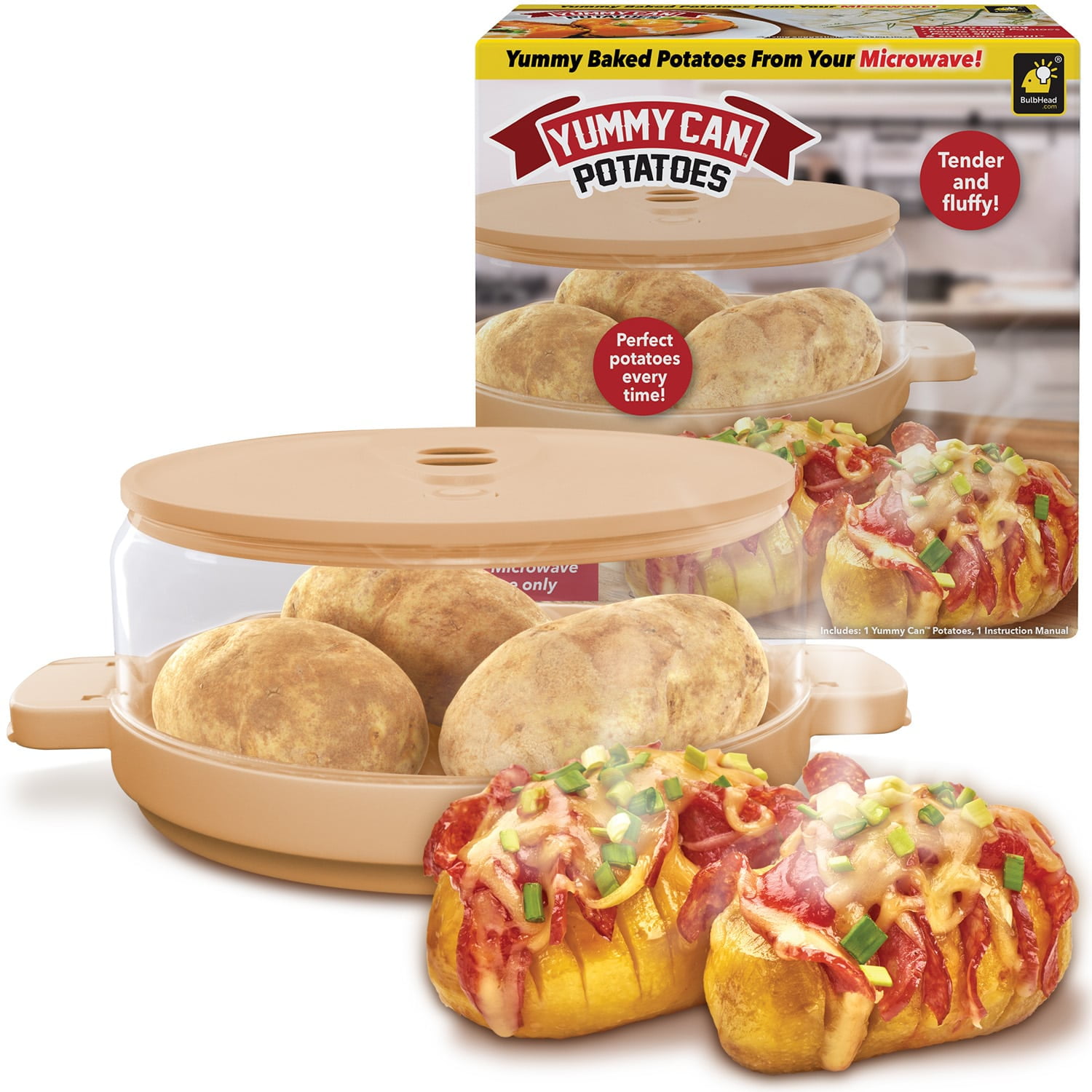Picture of BulbHead 6049198 Yummy Can Microwave Potato Cooker&#44; Sand