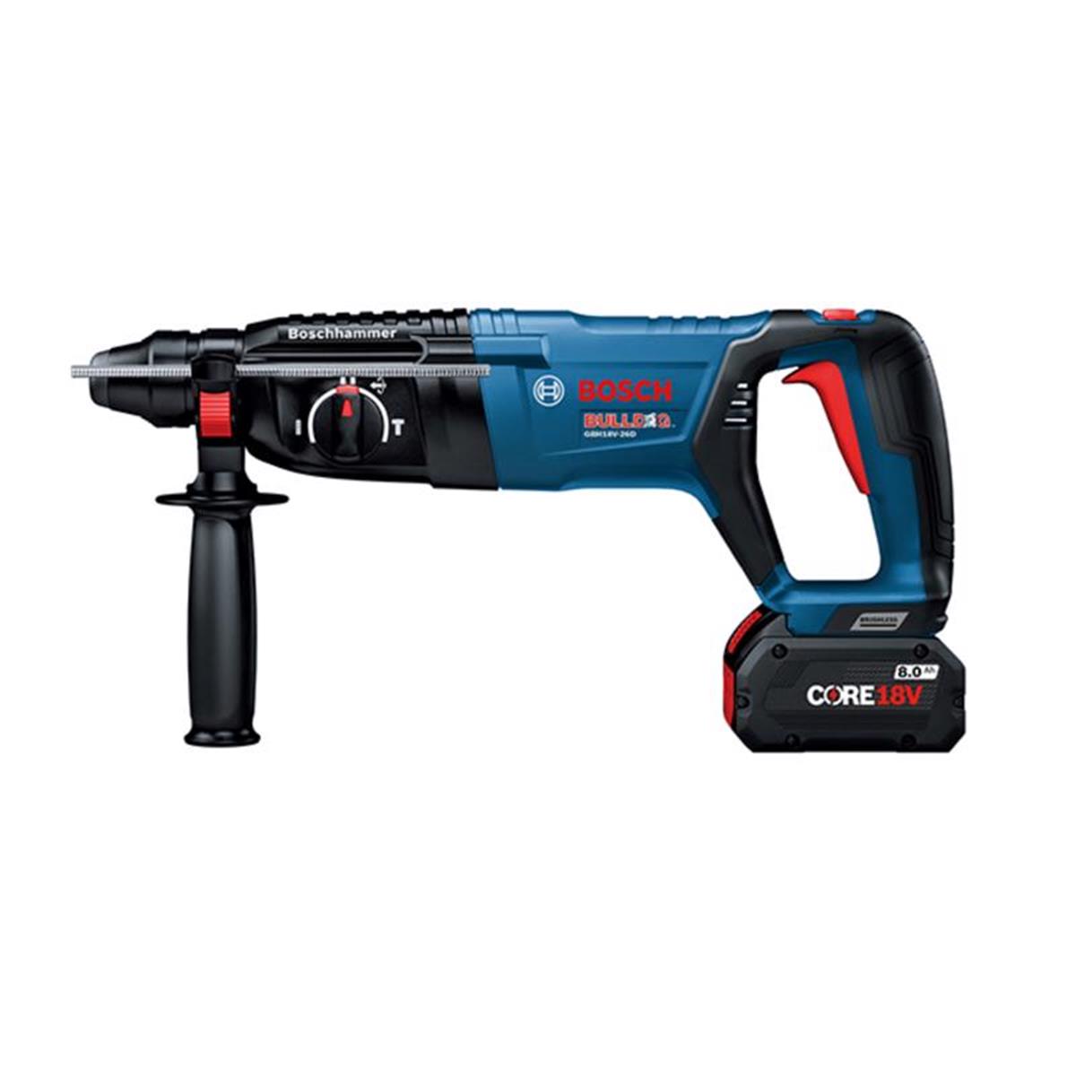Picture of Bosch 2026486 1 in. Bulldog 18V Cordless SDS-Plus Rotary Hammer Drill Kit - Battery