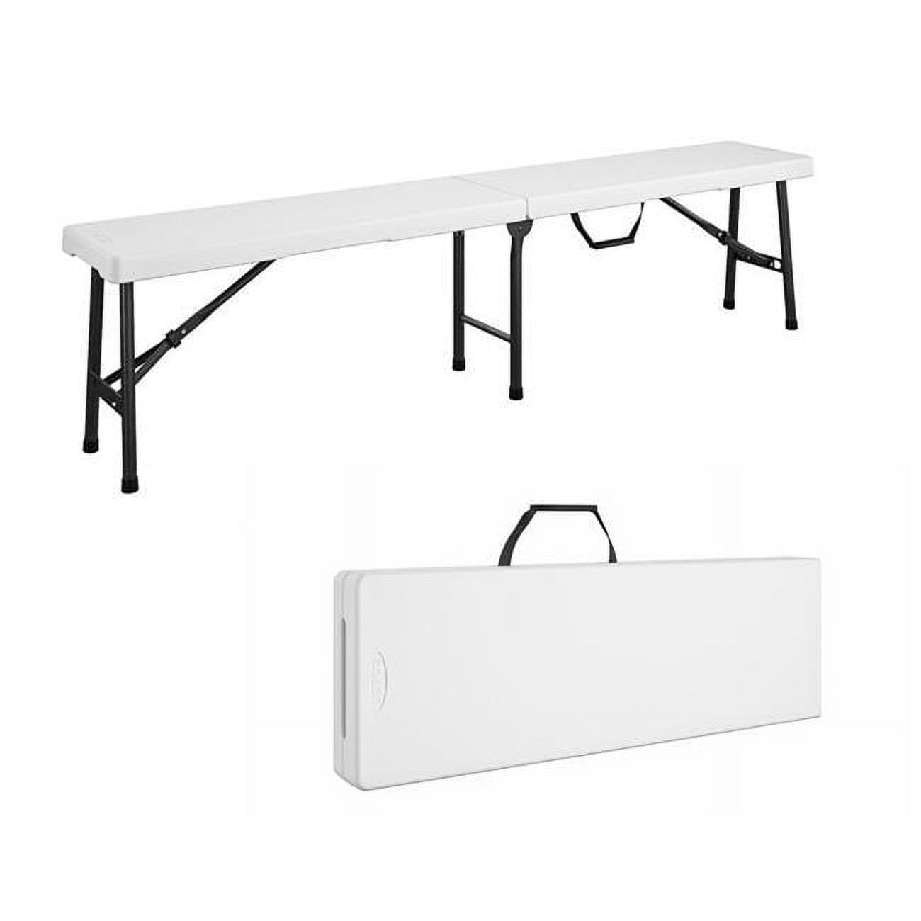 Picture of Cosco 6028602 Plastic Casual Folding Bench&#44; White