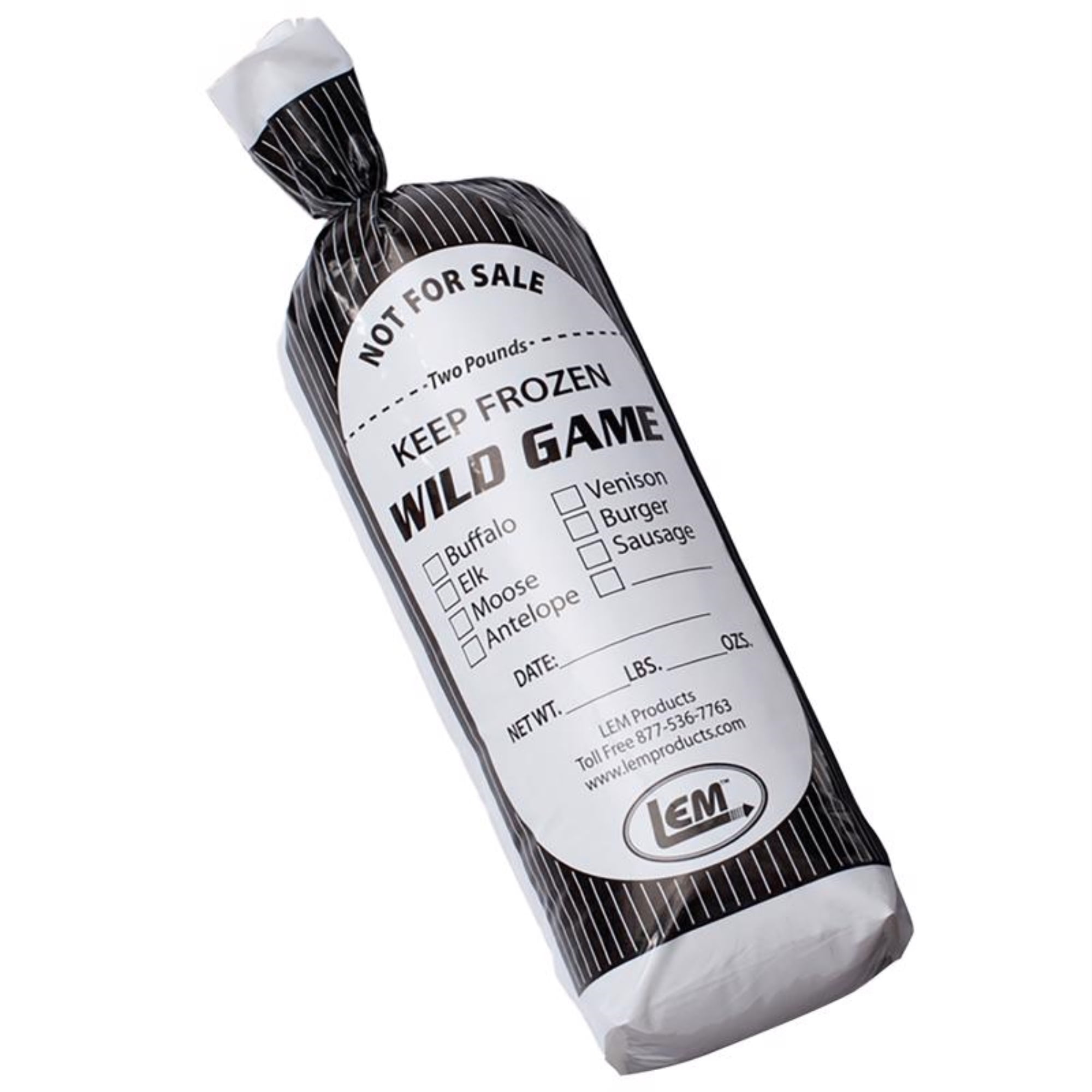 Picture of LEM 6725014 2 oz Wild Game Freezer Bags&#44; Black & White - Pack of 6
