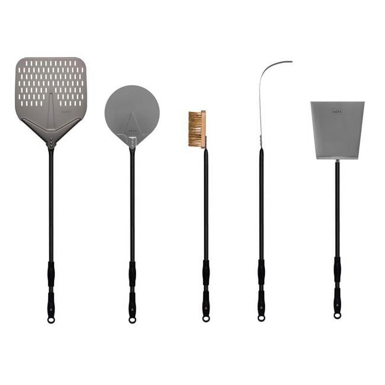 Picture of Alfa 8078647 Stainless Steel Pizza Peel, Black - Set of 5
