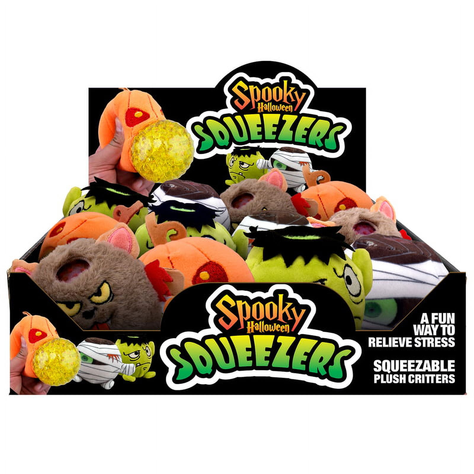 Picture of Shawshank LEDz 9074540 Spooky Halloween Squeeze Toy - Fabric, Assorted - Pack of 12