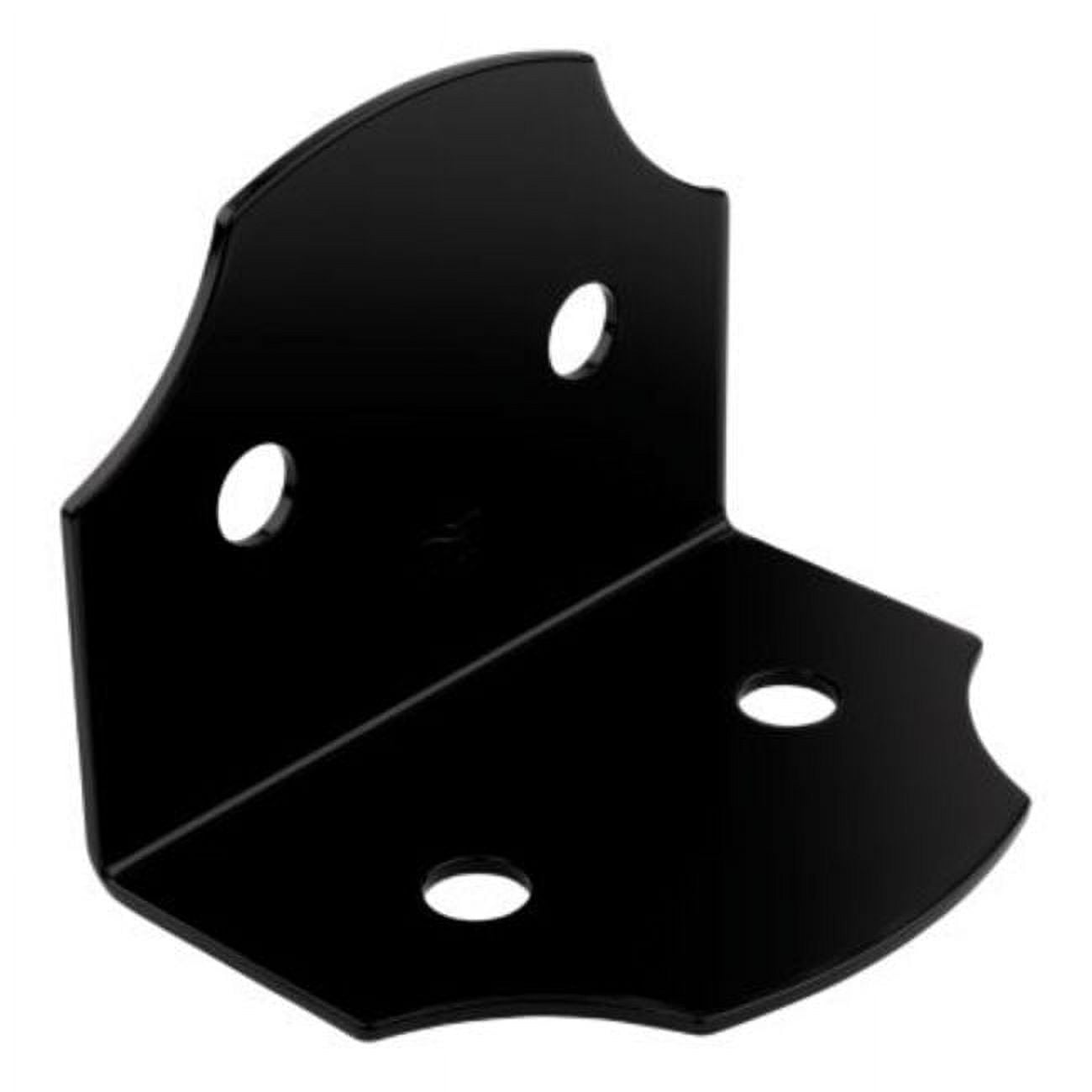 3.5 x 5 x 3.5 in. Hartley Steel Corner Brace, Black