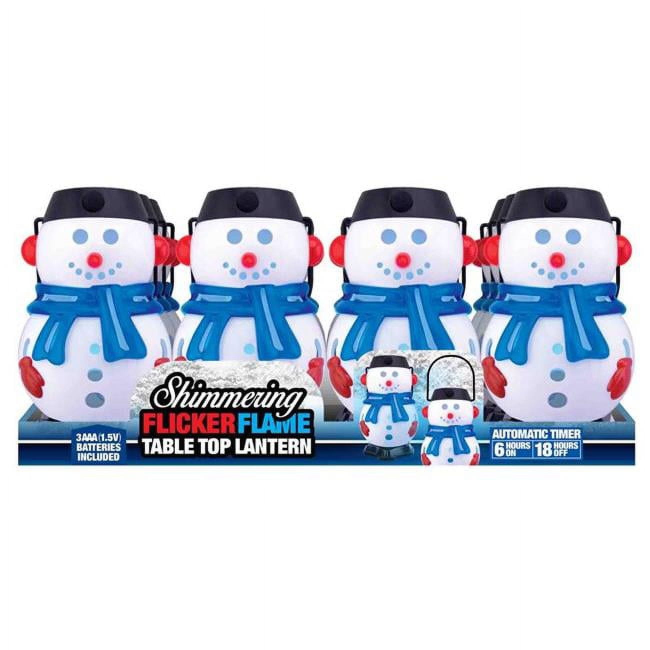 Magic Seasons Snowman Flicker Flame Tabletop Lantern - Pack of 12