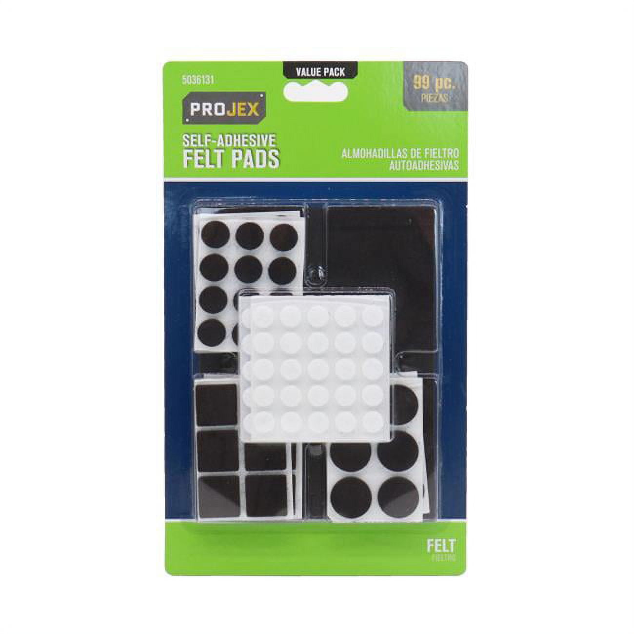 Felt Self Adhesive Surface Pad - Assorted, Brown - Pack of 99
