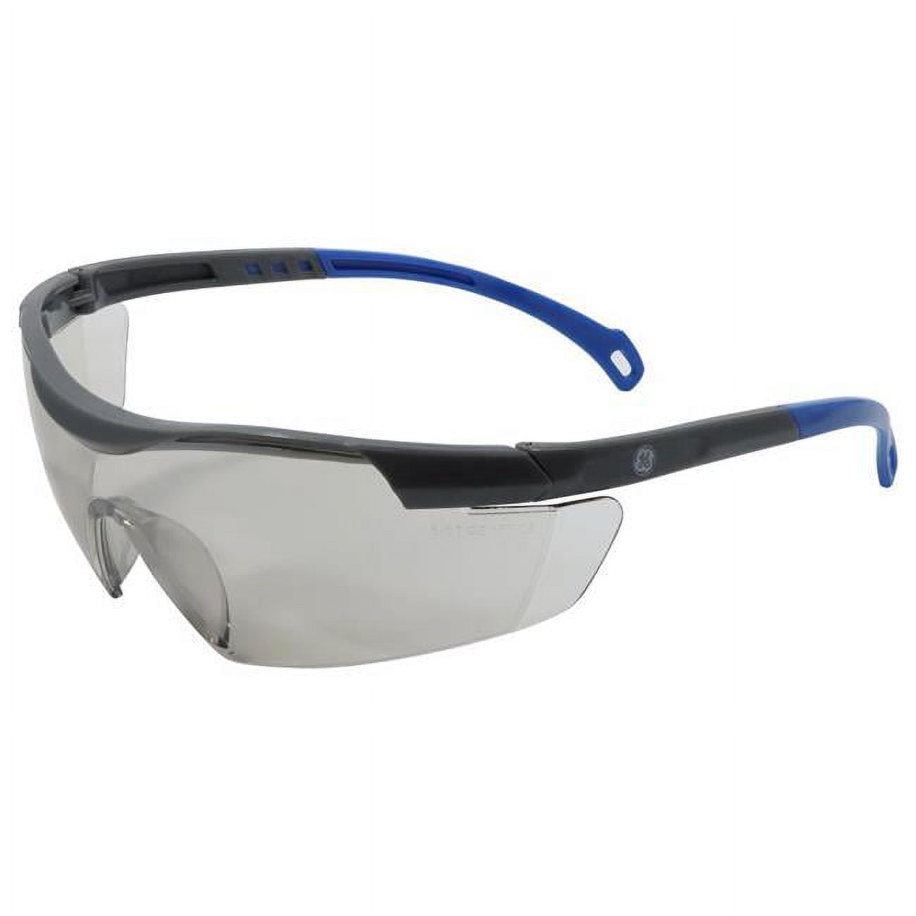 Picture of General Electric 2022061 01 Series Anti-Fog Impact-Resistant Safety Glasses - Indoor & Outdoor Mirror Lens Blue