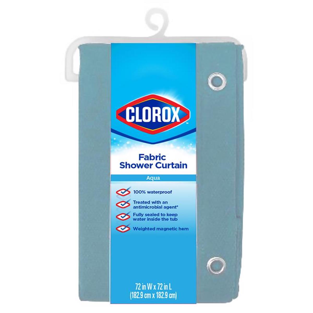 Picture of Clorox 4007815 72 x 72 in. Shower Curtain Liner - Fabric, Blue