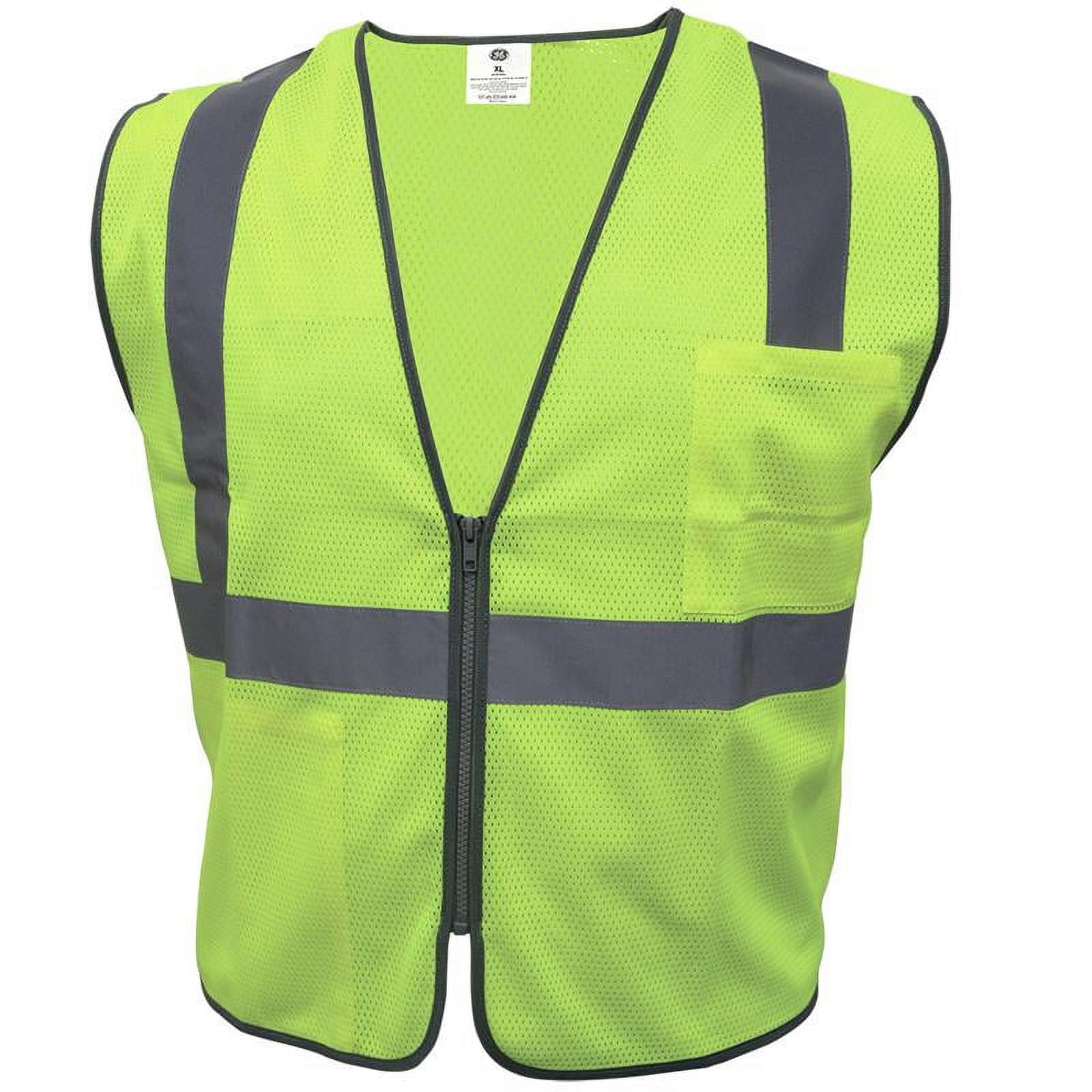 Reflective Safety Vest, Green - Extra Large