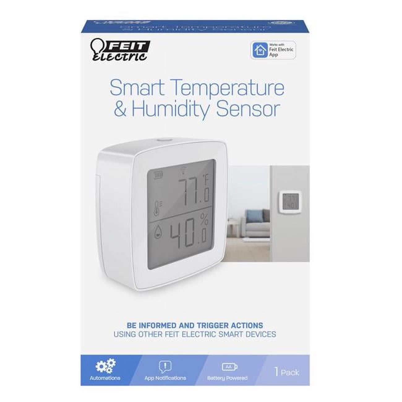 1.1 x 2.77 in. Built in WiFi Heating Cooling Push Buttons Temperature & Humidity Sensor, White