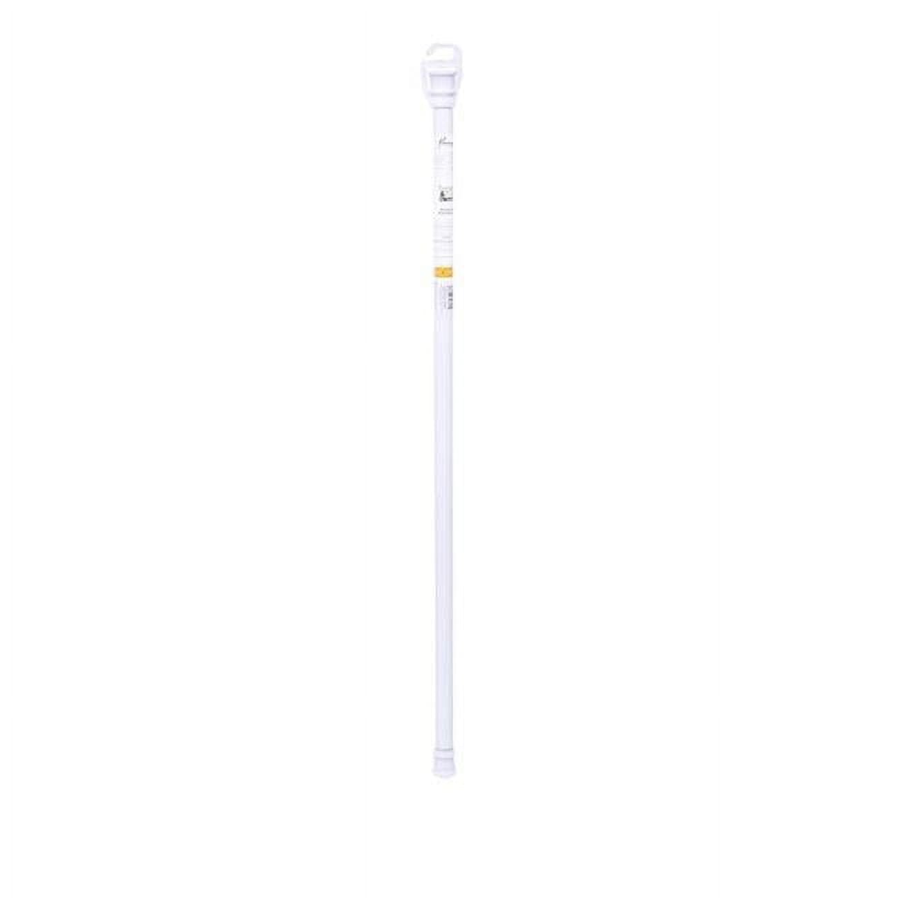 63 in. Adjustable Curtain Rod, White