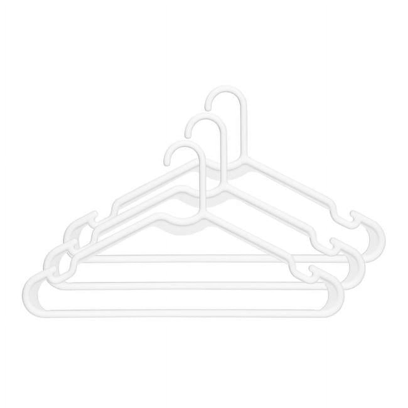 Plastic Suit Hanger, White - Pack of 3