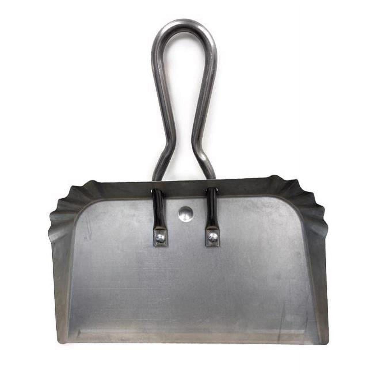 18 x 17 in.  Steel Heavy Duty Dust Pan, Silver