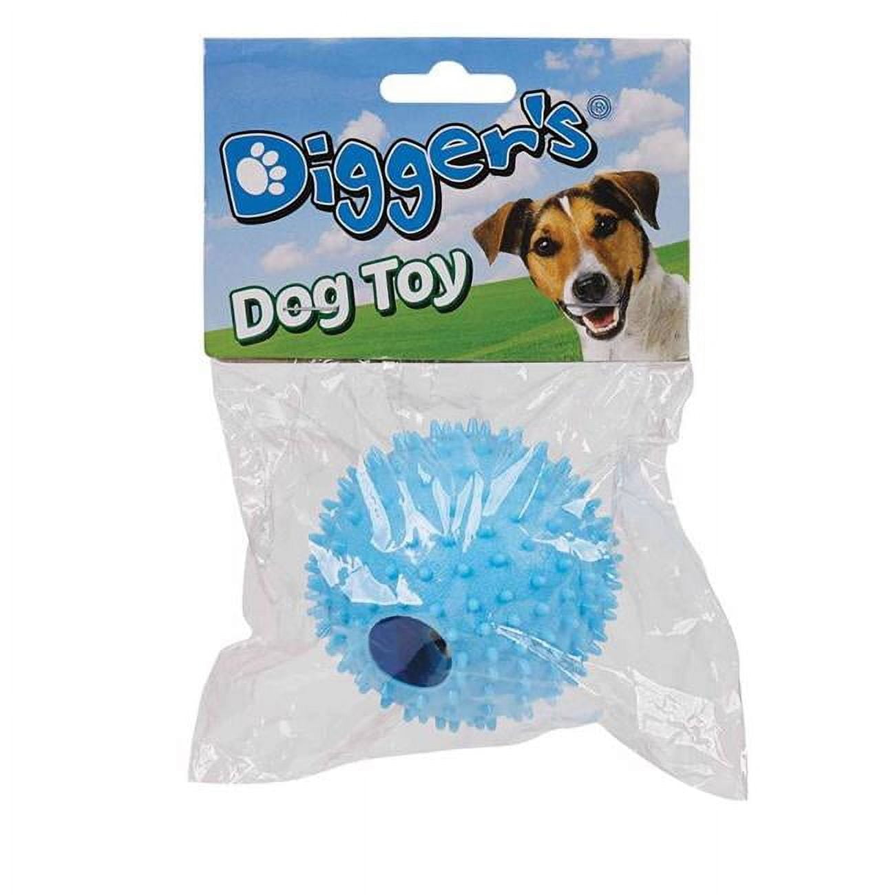Picture of Diggers 8303612 Boss Pet Rubber Spiked TPR Ball with Bell Ball Dog Toy, Blue - Small