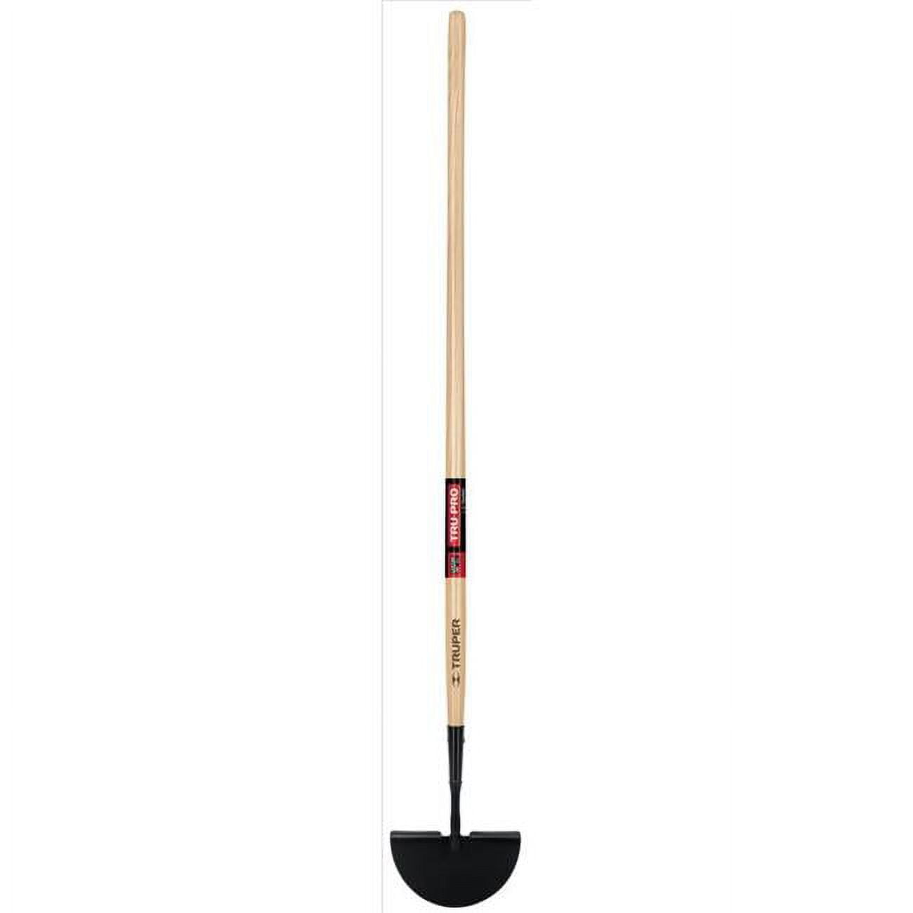 59 in. Tru Pro Steel Half Wood Handle Moon Edger, Brown
