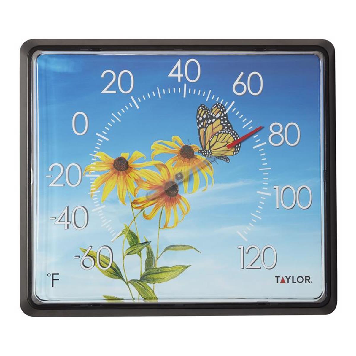 Picture of Taylor 6038998 14 in. Butterfly Dial Plastic Thermometer, Multi Color 
