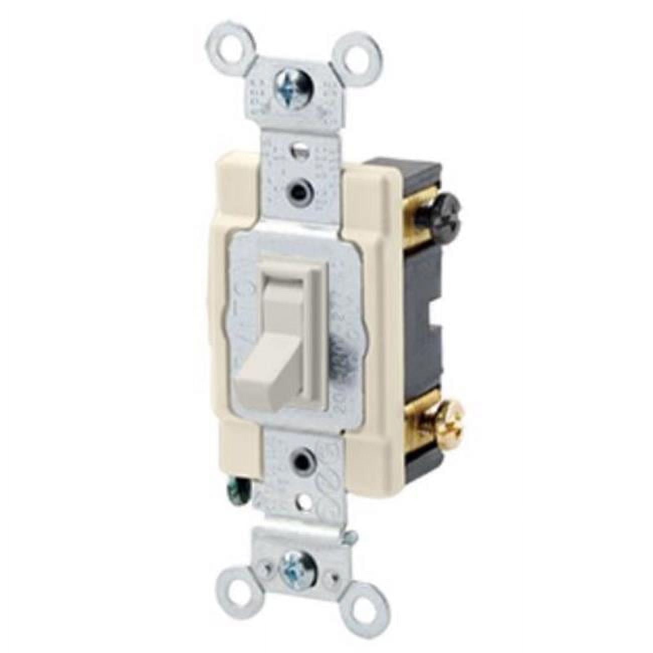 Leviton 3011262 4.06 x 1.31 in. 15A Toggle AC Quiet Switch, Light Almond