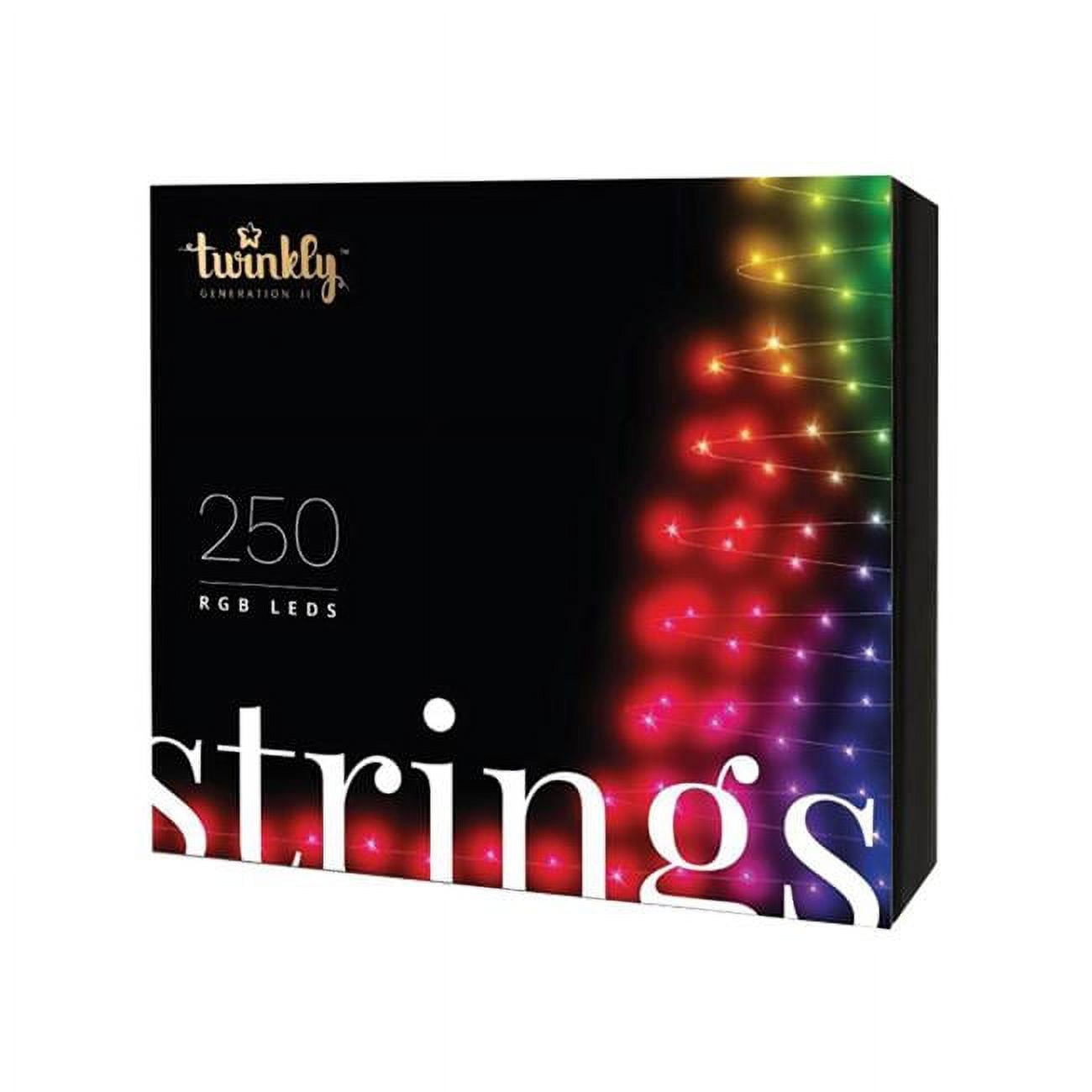 9066720 65.5 ft. Twinkly LED Micro 5 mm 250 Bulb String Christmas Light, Multi Color