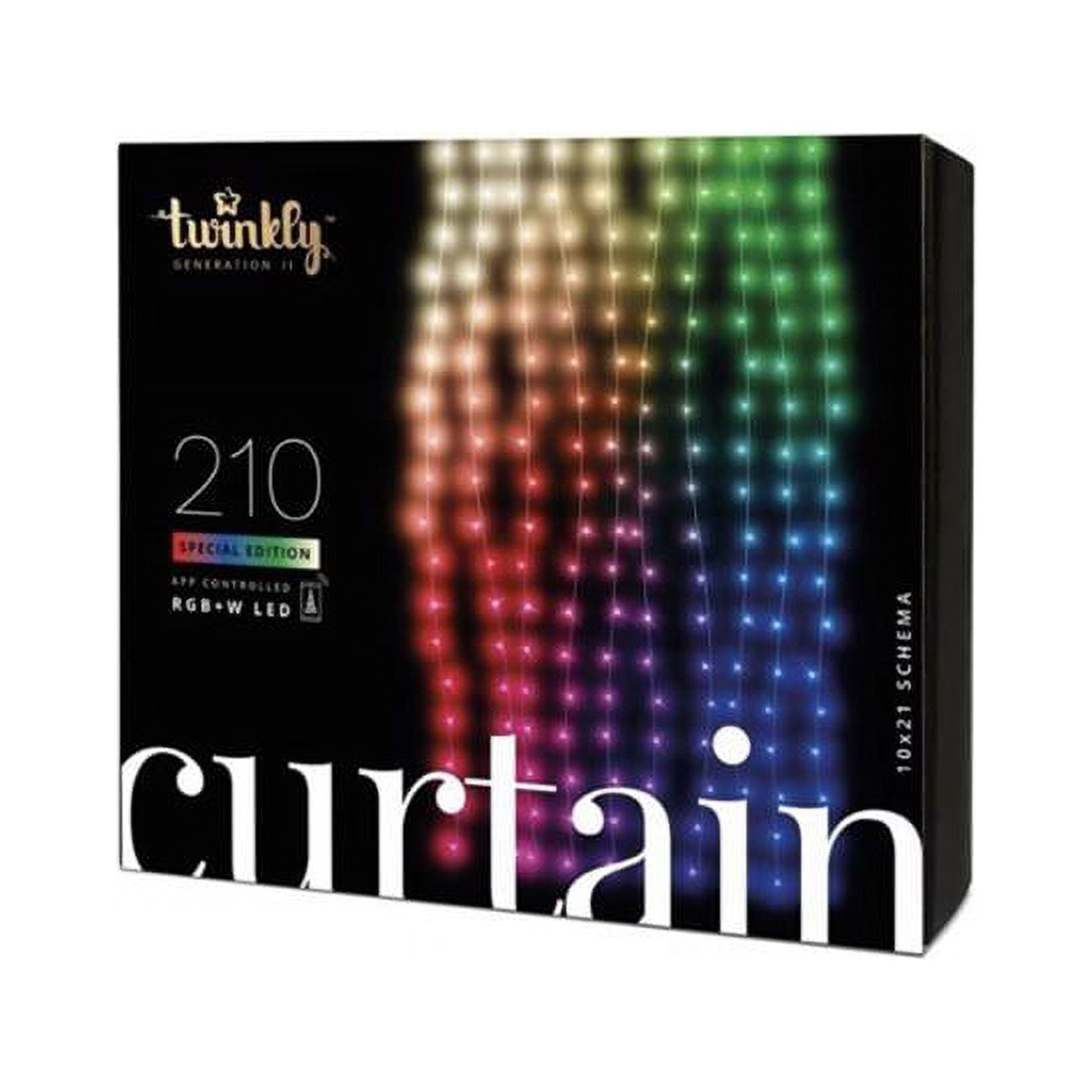 Twinkly LED Mini 210 Bulb String Christmas Light, Multi Color