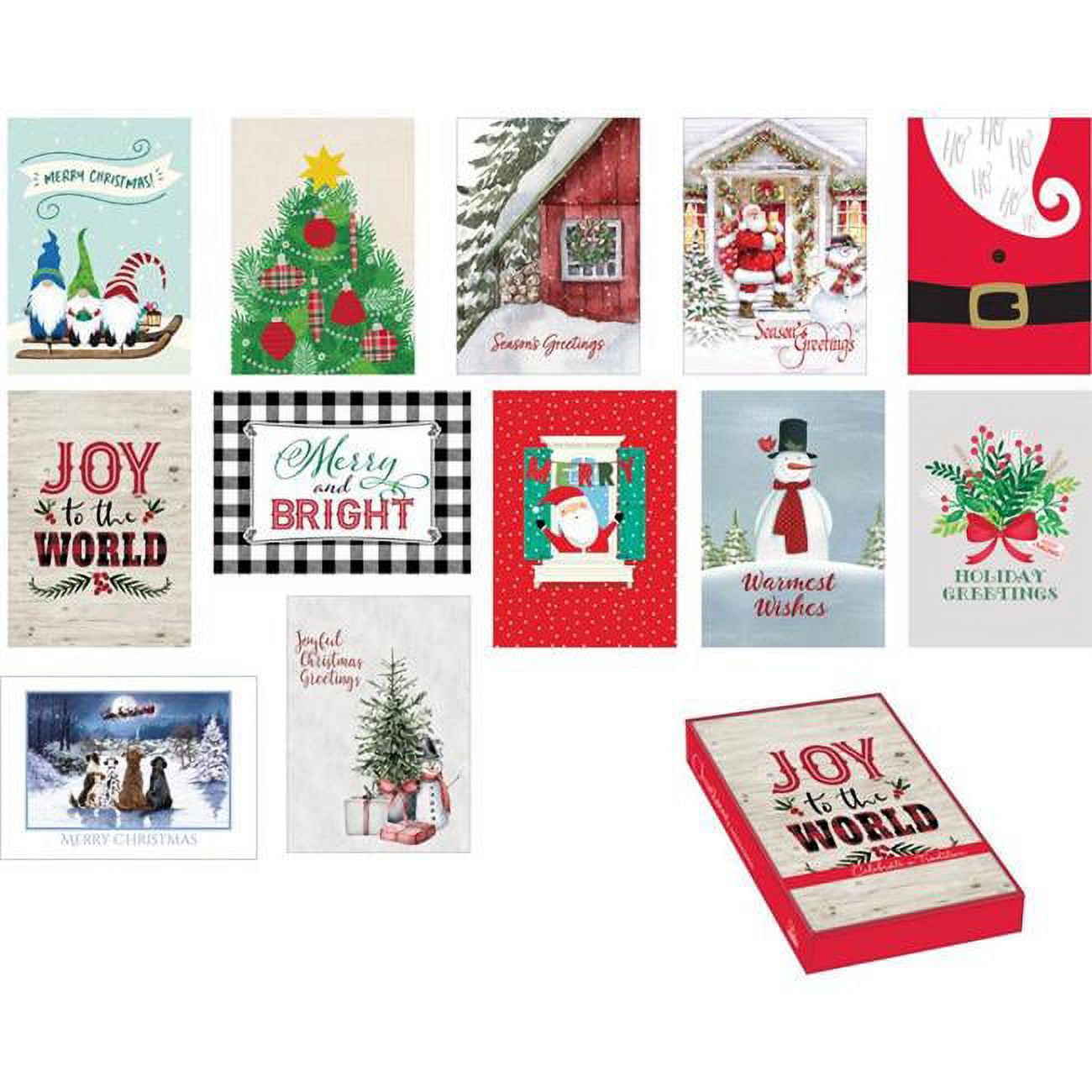 Christmas Boxed Card, Multi Color - Pack of 18 - Pack of 34