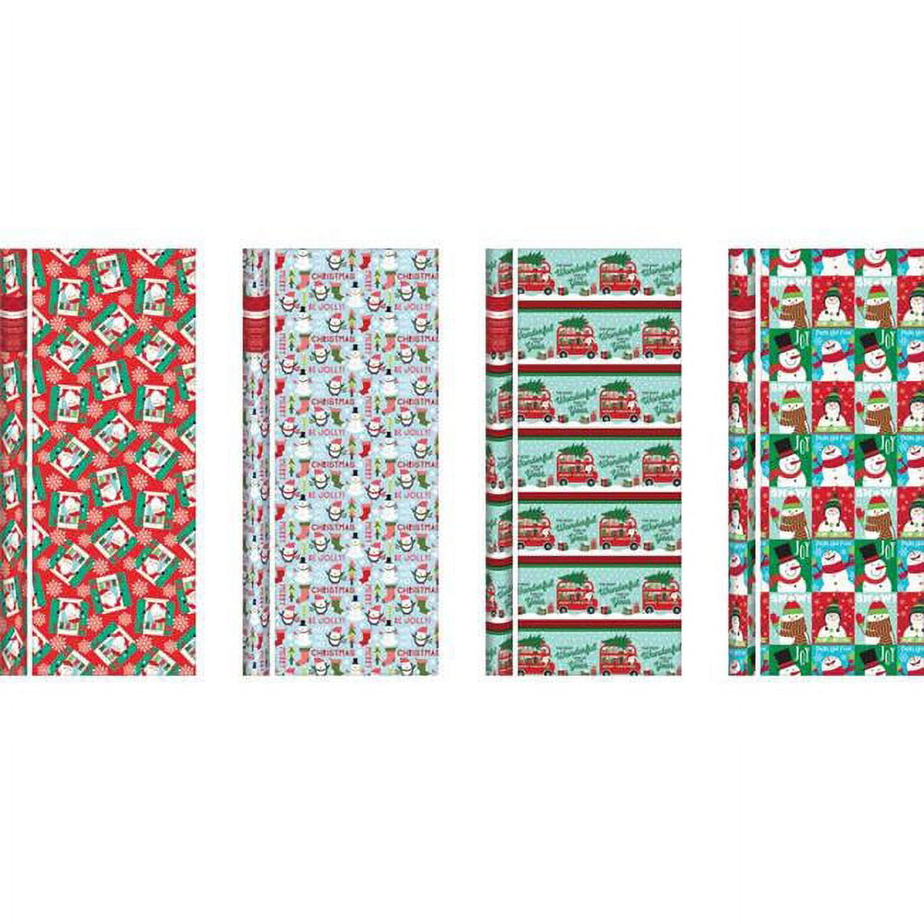 Picture of Paper Image 9081097 Christmas Gift Wrap, Multi Color - Pack of 48