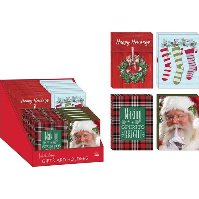 9081101 Christmas Gift Card Holder, Red - Pack of 24