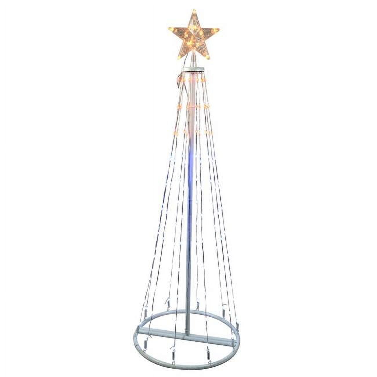 4 ft. Slim LED 120 Light Ribbon RGB Light Color Changing Christmas Tree, Multi Color