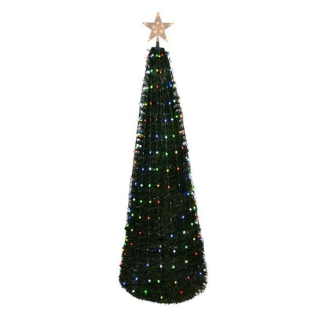 9081107 5 ft. Slim LED 244 Light RGB Pop-Up Tree Color Changing Christmas Tree, Multi Color