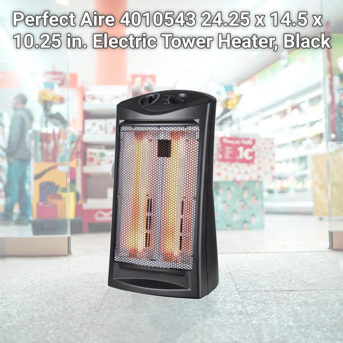 Picture of Perfect Aire 4010543 24.25 x 14.5 x 10.25 in. Electric Tower Heater, Black