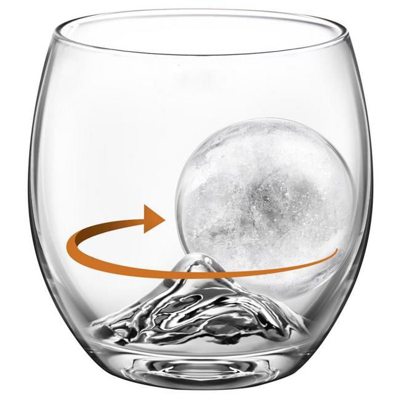 Picture of Final Touch 6058265 8 oz Glass & Silicone Glass & Ice Mold, Black & Clear