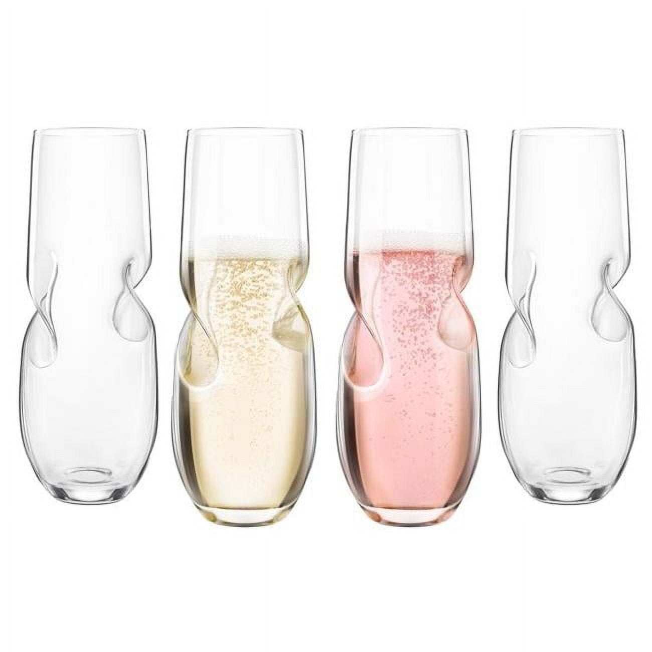 Picture of Final Touch 6060092 10 oz Glass Stemless Champagne Flute, Clear