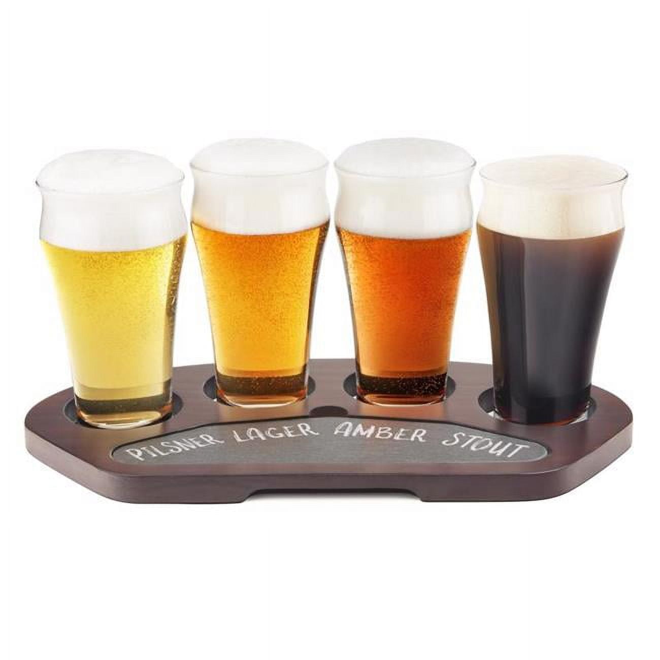Picture of Final Touch 6058259 0.5 x 12.2 in. Glass & Wood Beer Flight Board, Clear