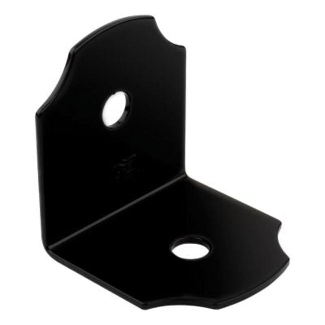 3 x 3 x 3.25 in. Steel Flat Corner Brace, Black