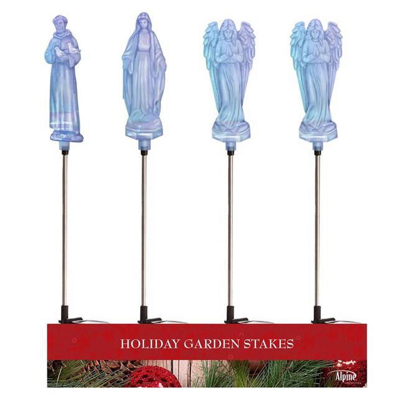 Picture of Alpine 9084256 34 in. St. Francis&#44; Mary & Angel LED Pathway Decor&#44; Pack of 20