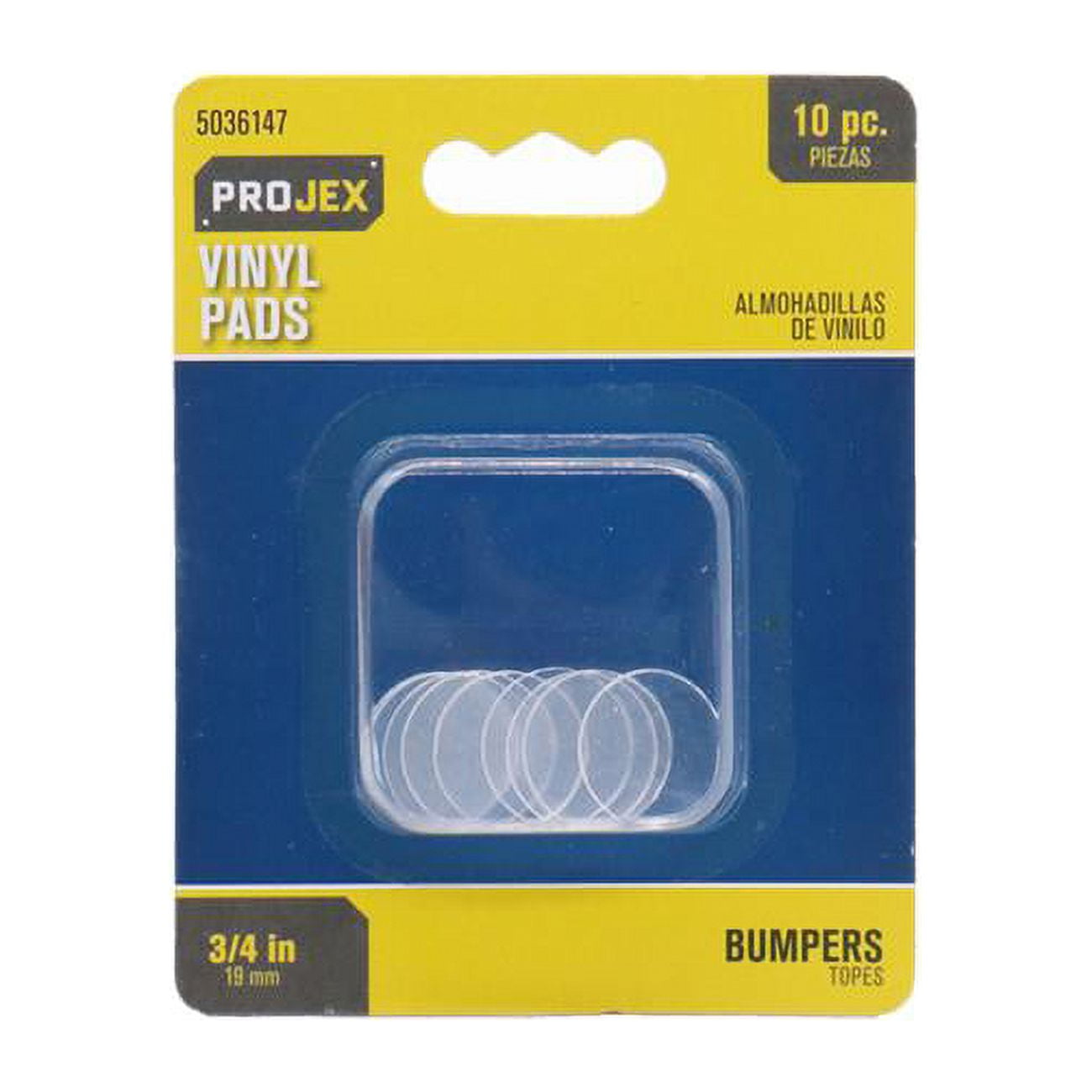 0.75 in. Vinyl Round Protective Pad, Clear - Pack of 10