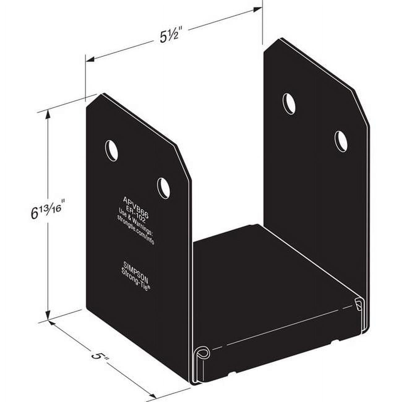Outdoor Accents Avant Series Adjustable Post Base, 11,450 lb Down lb, 5-1/2 in W