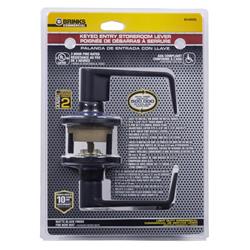 Brinks Commercial Matte Black Storeroom Lockset 2 in.