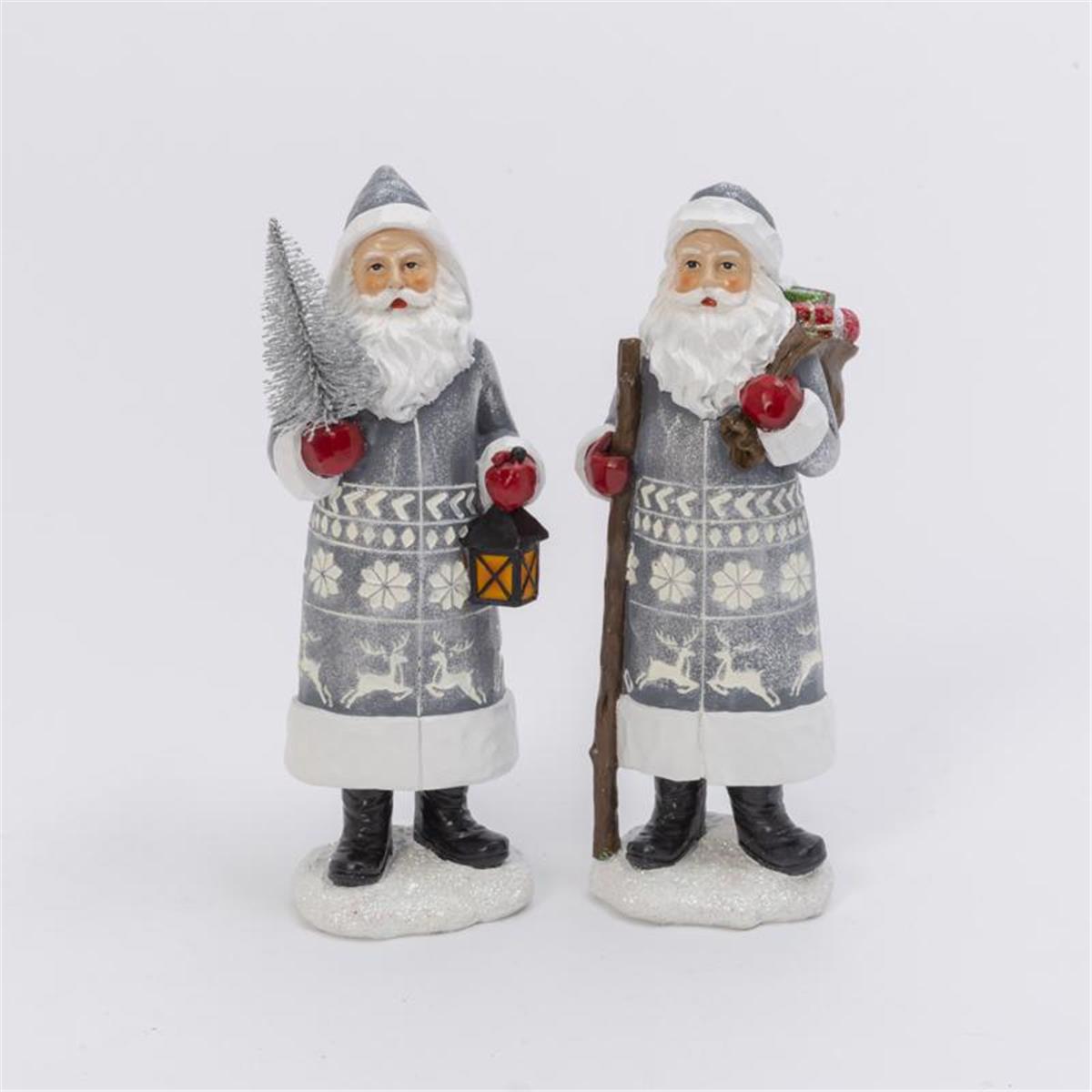 Picture of Gerson 9081070 9.57 x 2.96 x 3.55 in. Figurine Indoor Christmas Decor, Multi Color - Pack of 2