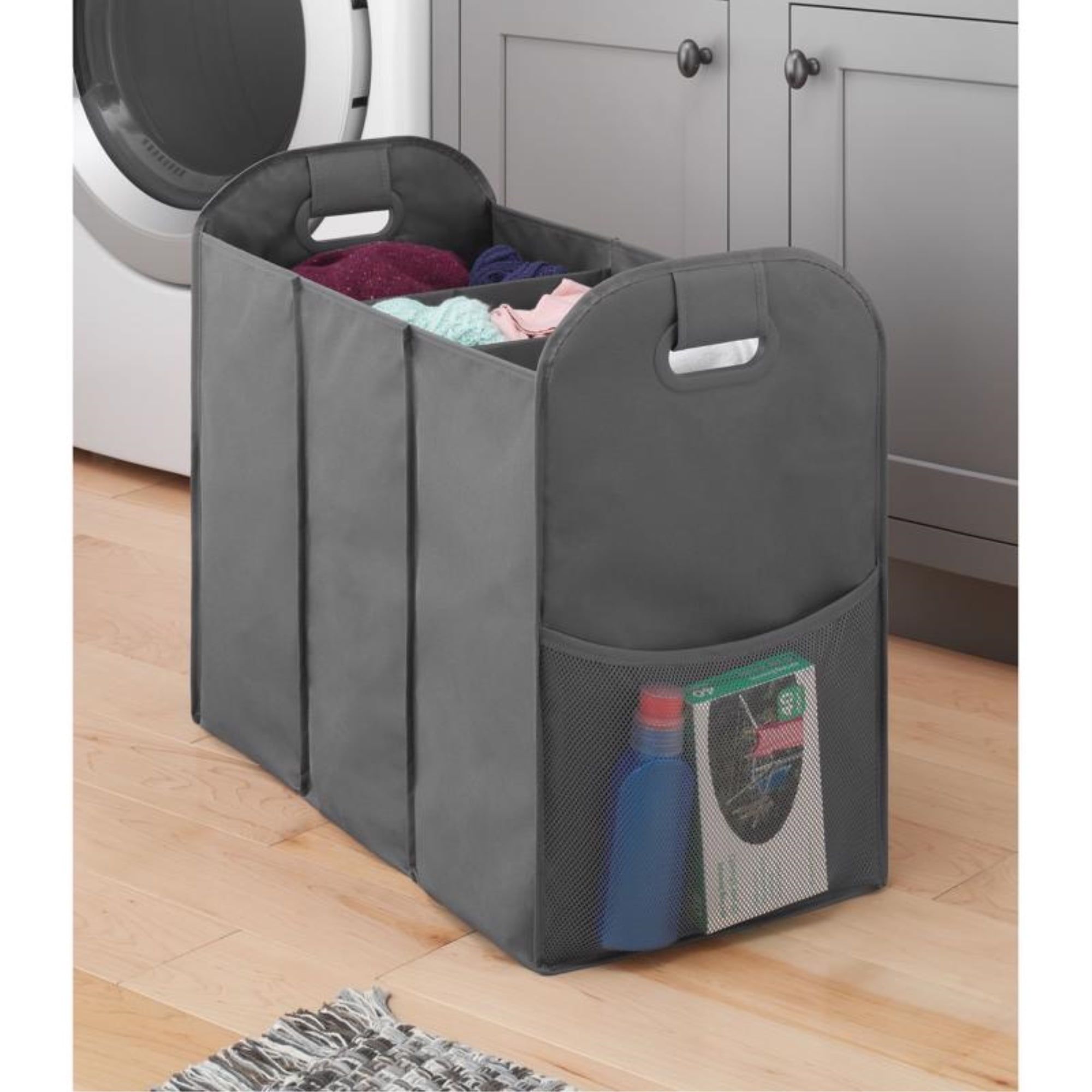 Picture of Whitmor 6046866 Gray Fabric Collapsible Hamper